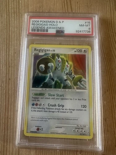 Pokémon TCG Regigigas Legends Awakened Holo Card 15/146 PSA 8
