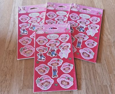 Lot  4 Strawberry Shortcake Stickers Sheets American Greetings 2003 Designware