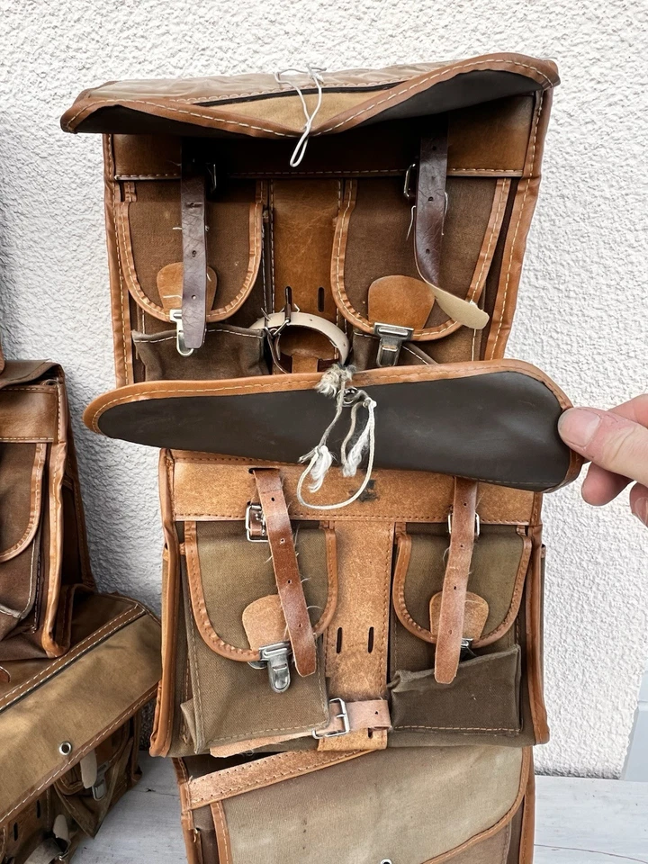 7 Sacoches Avant En Toile Vélo Vintage Randonneuse - Photo 3/4