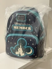 DVC Loungefly Disney Vacation Club Member Mickey Mouse Castle Park Glow Backpack