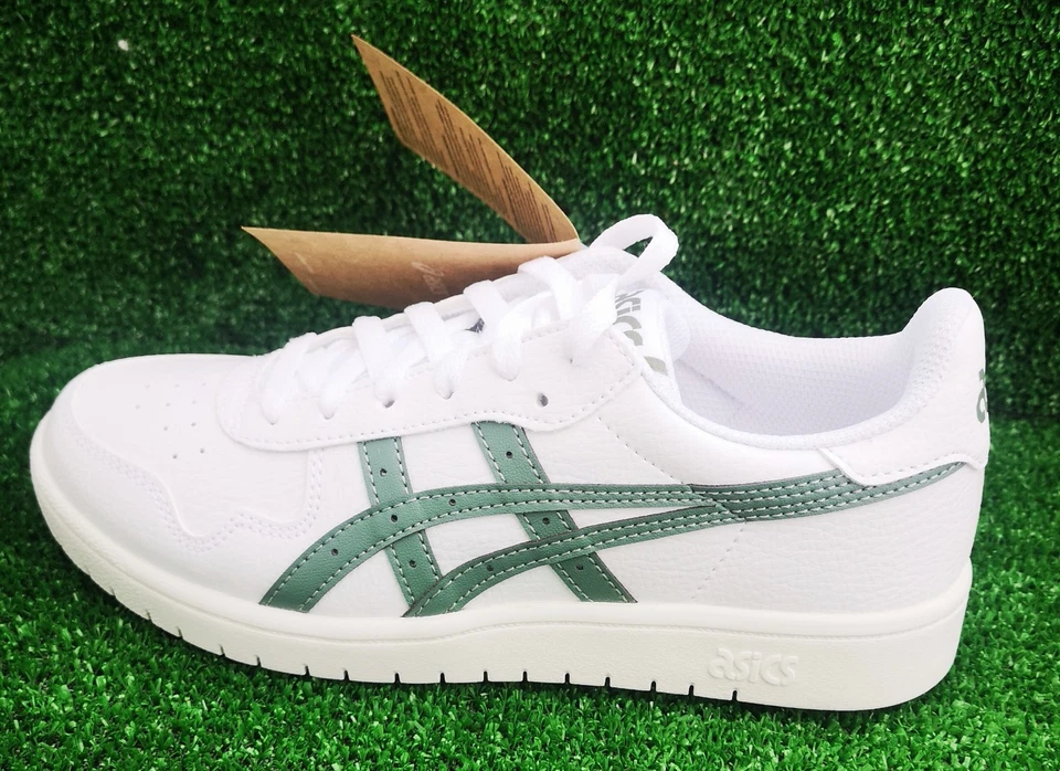 Asics Japan S GS Trainers White and Green Ivy UK 4 Brand New + Tags And Box  - Image 3 of 4