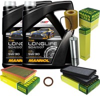 Mann Inspektionspaket 10L Mannol Longlife 504/507 5W-30 FüR BMW E65 E66 E67 740D