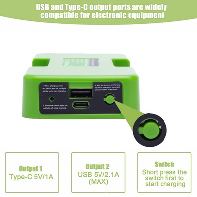 #ad Battery Holder Belt Buckle Adapter w USB for Greenworks 40V Li ion Battery NEW $22.99