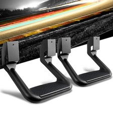 2x Escalones laterales de aluminio fundido recubiertos negros Barra Nerf para camioneta Nissan Isuzu SUV