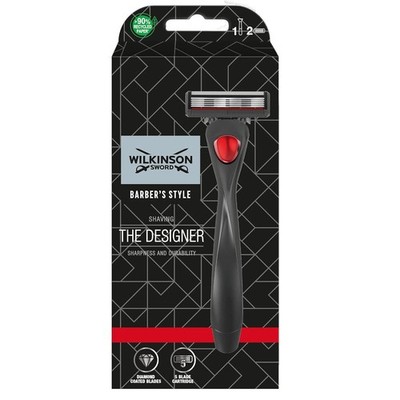 Wilkinson Sword Barber's Style The Designer Rasierer mit 2 Ersatzklingen