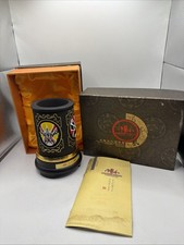 Vintage Chinese Revolving Pen / Brush Holder. Bejing Peking Opera Masks. Boxed