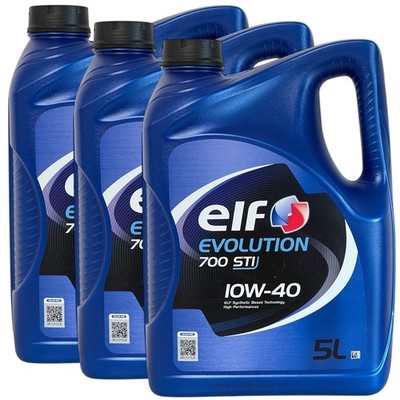 3x5  Liter ELF EVOLUTION 700 STI 10W-40 Motorenöl 10W40 Motoröl A3 B4 Renault MB