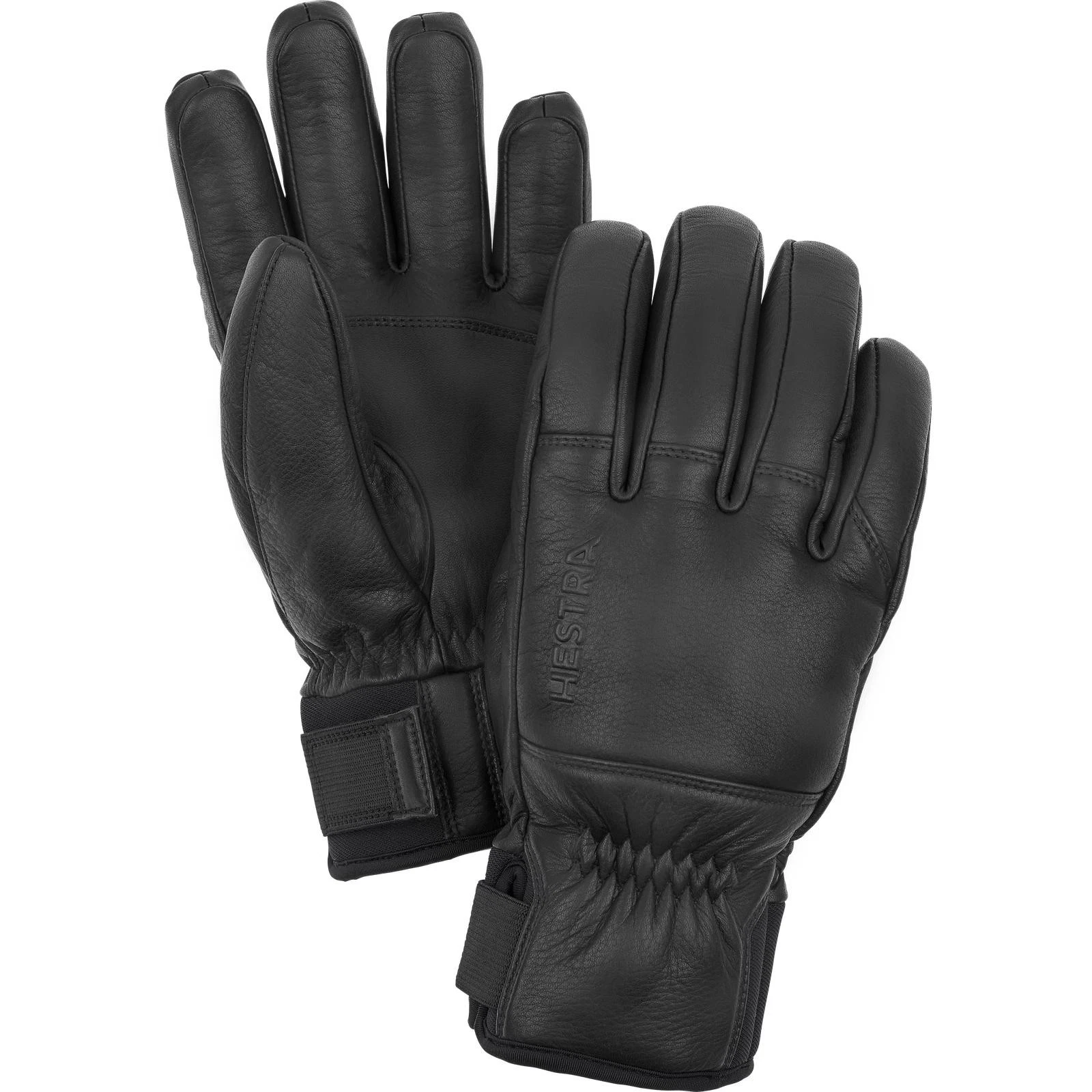 Hestra Gloves Omni Leather Ski Gloves In Black