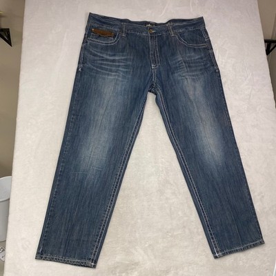 Pelle Pelle Mens Blue Denim Jeans Unique Pocket Design Style 513PP2(J) 46x32