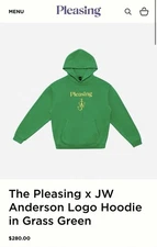 *NWT* Harry Styles Pleasing X JW ANDERSON Embroidered Hoodie, Green, Size M $280