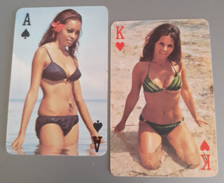 2 DANDY GUM 1977 PIN UP GIRLS 1977 Cards 1 King/1 Ace