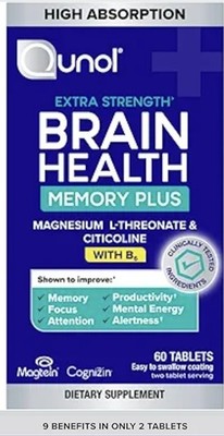 qunol Brain Health Memory Plus, 60 Tablets