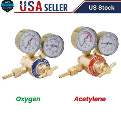 Brass Oxygen & Acetylene Regulators Set for Welding Fit Victor Gas Torch Cutting