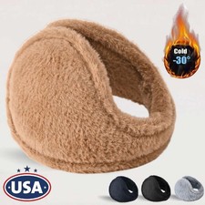 Men Women Winter Ear Muffs Ear Warmers Fleece Plush Earmuffs Behind Band Head