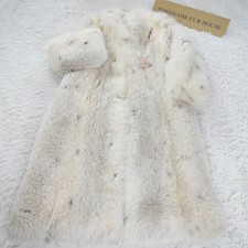 Animal Dyed Shadow Fox Very Long Coat Soft  Fluffy - Genuine Vintage Fur Fro...