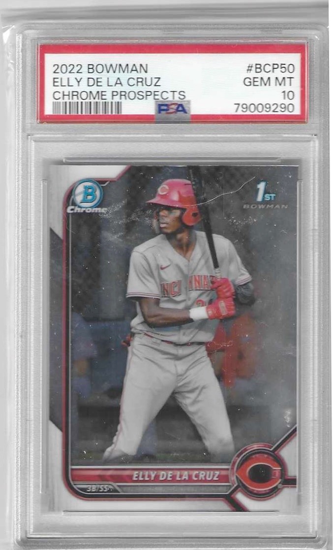 Elly De La Cruz 2022 Bowman Chrome Prospects #BCP50 PSA 10