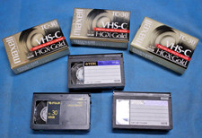 3 Maxell TC-30 VHS-C Premium High Grade HGX-Gold Camcorder Tapes Sealed  3 More