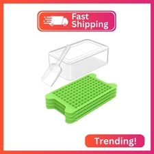 Mini Ice Cube Tray for Freezer: FDDBI Small Ice Trays for Freezer with Bin - 117
