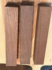 3 Walnut turning blanks, nice grains and super clean 2x2x11 3/4