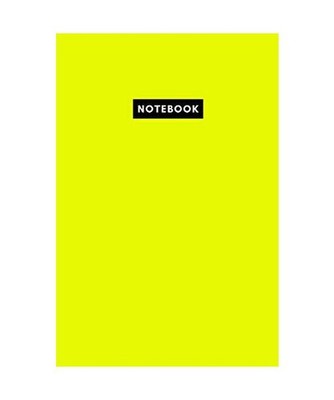 Notebook: Neon Yellow Color: Blank Lined Journal [6x9, 100 Pages] 