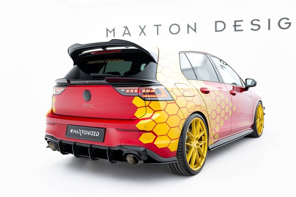 Diffusor Flaps Passend FüR VW Golf GTI Clubsport Mk8 FL Schwarz Matt-image