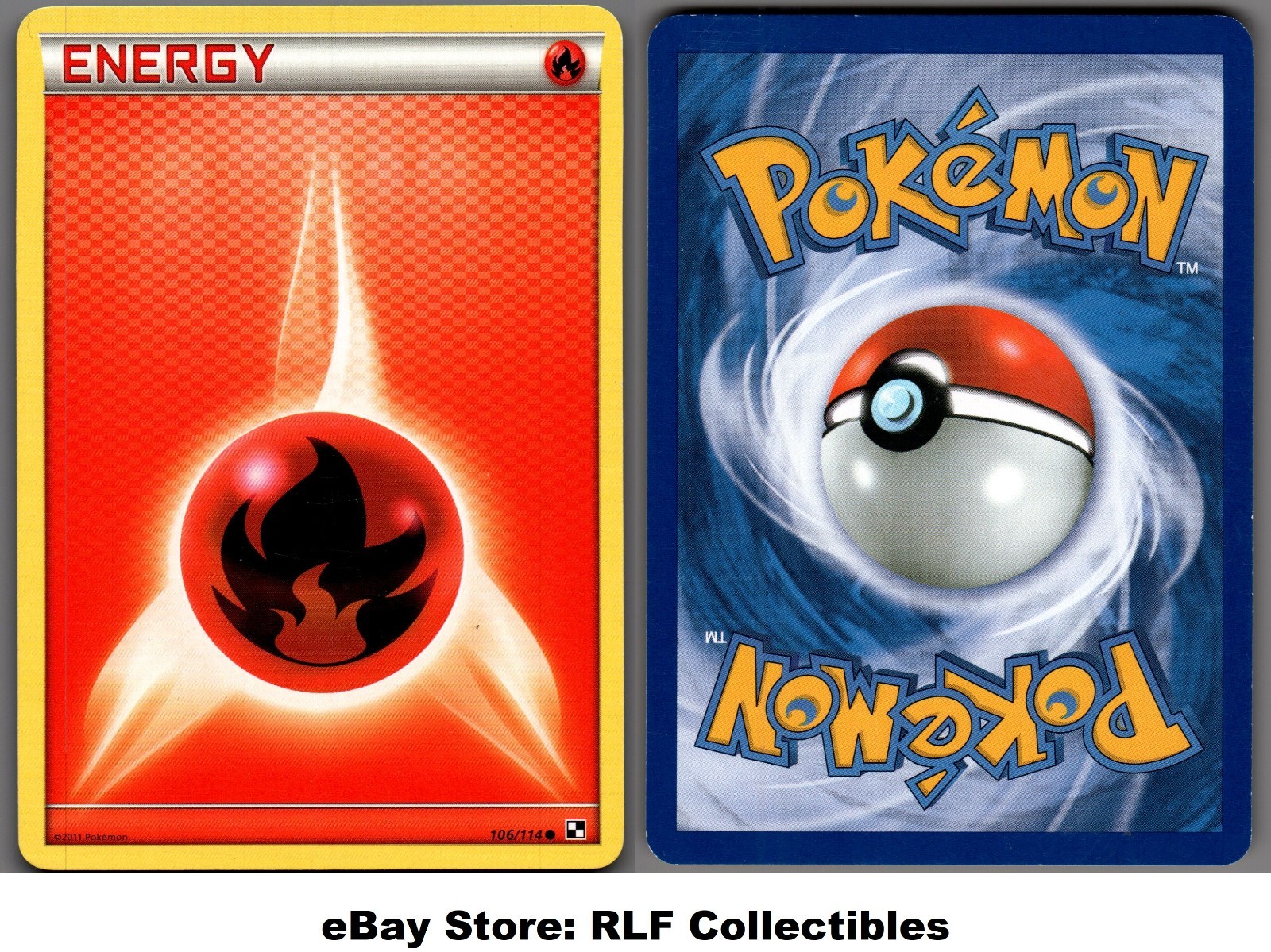 2011 Pokemon, Black & White Base, #106/114 Fire Energy, Common