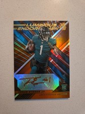 Travis Etienne Jr. 2021 Panini Xr RC Luminous Endorsements Autograph Orange #/25