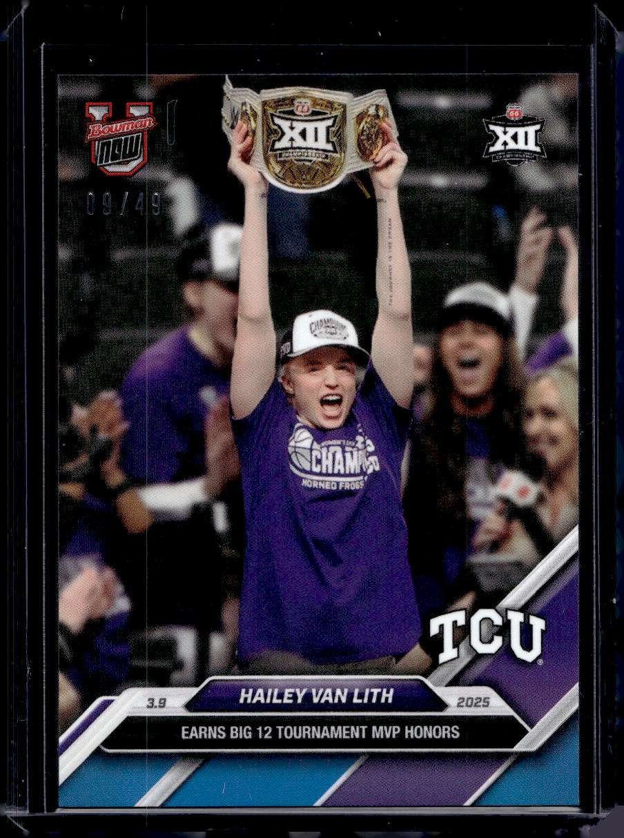 2024-25 Bowman U Now Topps #83 Hailey Van Lith Blue Parallel Card #d 9/49