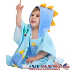 Kids Hooded Bath Towel Soft Cotton Quick Dry Absorbent Cute Cartoon Design New