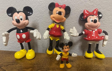 4 Minnie  Mickey Mouse dolls Walt Disney Applause 2.5"-6" 2 bendable arms legs