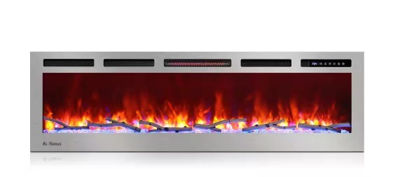 ИНФРАКРАСНЫЙ ЭЛЕКТРИЧЕСКИЙ КАМИН TURBRO 60 IN SMART WI-FI - СЕРЕБРИСТЫЙ 90590₽