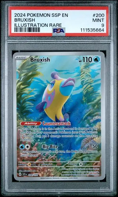 Pokemon Surging Sparks #200 Bruxish PSA 9