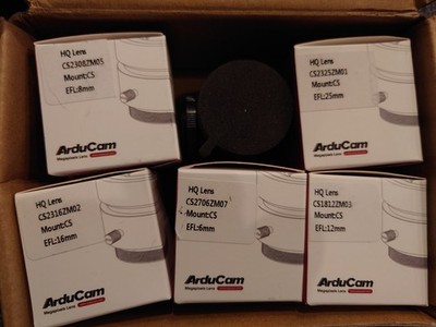 Arducam CS-Mount Lens Kit for Raspberry Pi HQ Camera (Type 1/2.3), 6mm to 25m...
