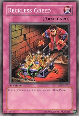Reckless Greed Common Structure Deck: Zombie Madness SD2-EN027 LP