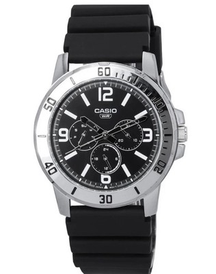 Casio Standard Analog Resin Strap Black Dial Quartz MTP-VD300-1B Men's Watch
