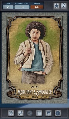 Star Wars Card Trader Merchant & Smuggler 25 - Silver Epic - Wim