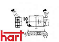 HART 612714 Ladeluftkühler LLK Turbokühler Kühler für Alfa romeo 