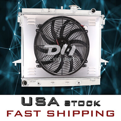 3 Row Radiator+Shroud+Fan For 2006-2012 Hummer H3 H3T GMC Canyon Chevy Colorado