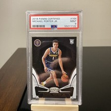 2018-19 Panini Certified #164 Michael Porter Jr RC Rookie Nuggets PSA 9 MINT