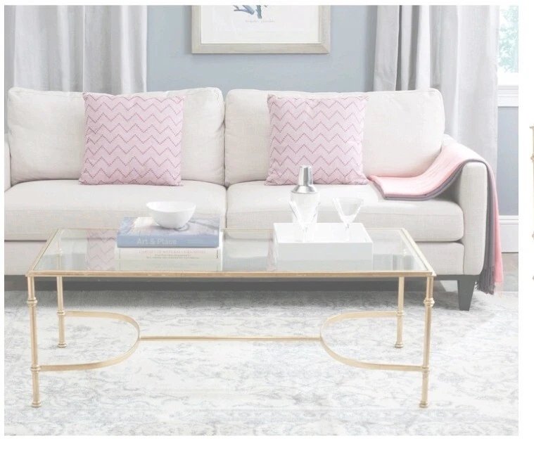 ✨️ Mesa de centro Lucille 57#2 - Safavieh dorado/vidrio  Foto 2 de 4