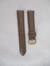 GENUINE leather usa watchstrap watch band strap 18mm gold dark taupe