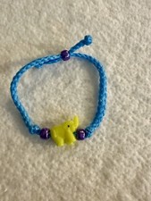 Yellow Elephant Beaded Charm Bracelet New