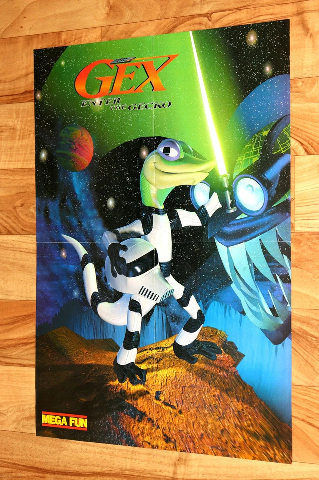 Resident Evil 2 / Gex Enter the Gecko Very Rare Poster 58x41cm PS1 GameCube N64 - Image 3 of 4