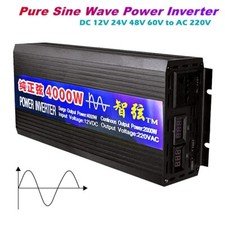 Pure Sine Wave Power Inverter DC 12V 24V 48V 60V To 220V AC Voltage Converter