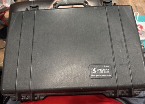 Black U.S. Military Surplus Waterproof Pelican 1490 Protector Laptop Case No Key