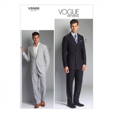 Vogue Mens Sewing Pattern 8988 Smart Jacket & Trouser Suits (Vogue-8988-M)