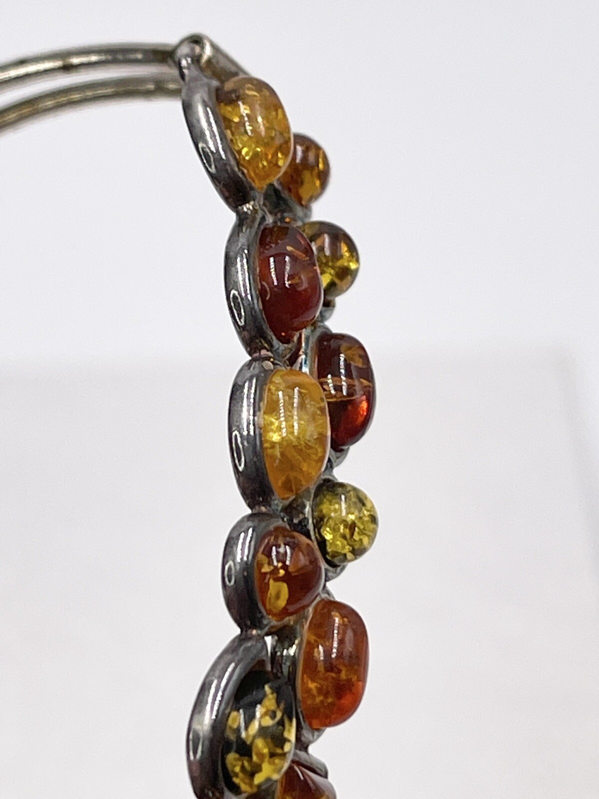 Vintage Bracelet Sterling Silver Amber Artisan Ma… - image 7