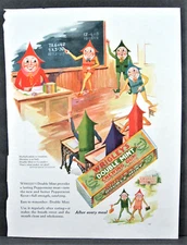 Vintage Wrigley's Double Mint Chewing Gum Full Page Magazine