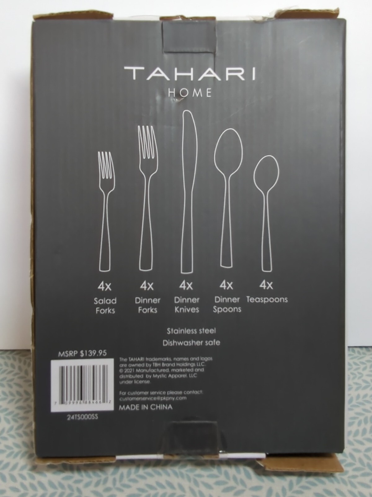 Tahari Home Flatware Set 20pc Set. Brand New Stainless Steel eBay