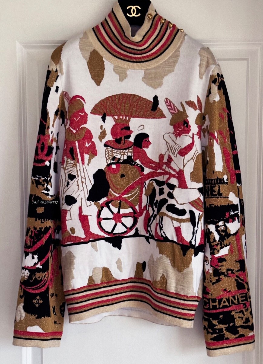 NEW 19A RUNWAY EGYPT NEWYORK CHANEL WOOL CASHMERE MULTICOLOR
